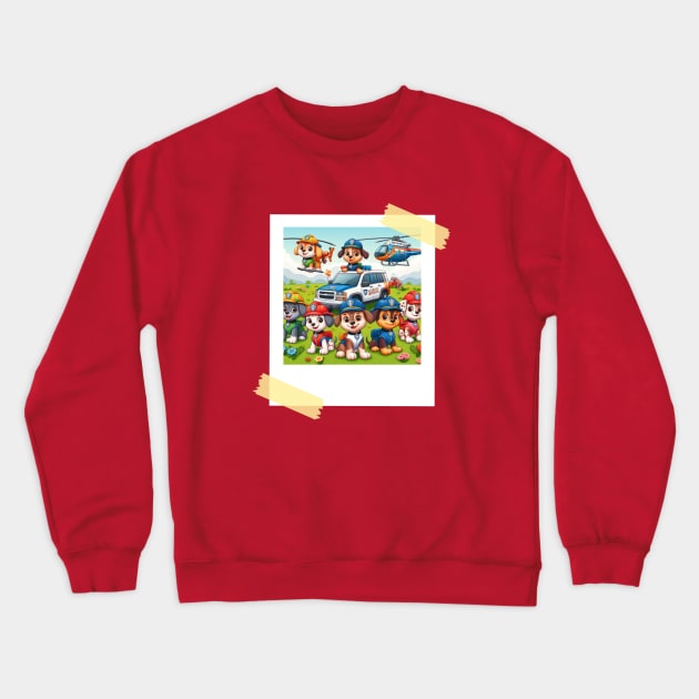 Paw Patrol Photo Crewneck Sweatshirt by AlmostMaybeNever